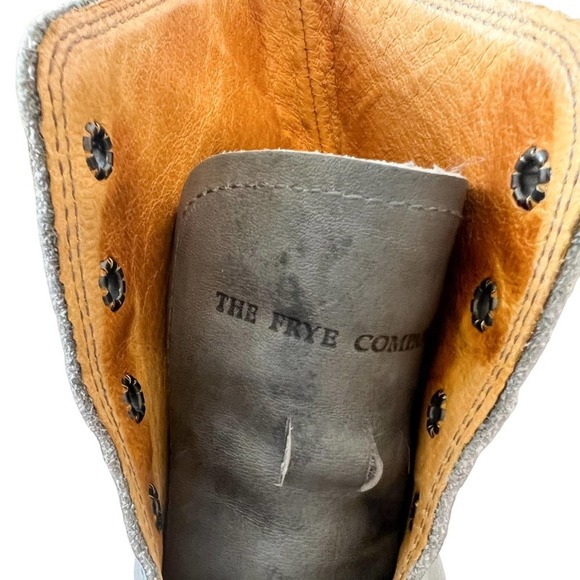 Frye Vintage Sabrina Blue Leather Lace Up Boots Size 8.5 - Picture 13 of 16